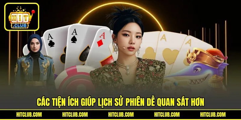 Các tiện ích giúp lịch sử phiên dễ quan sát hơn