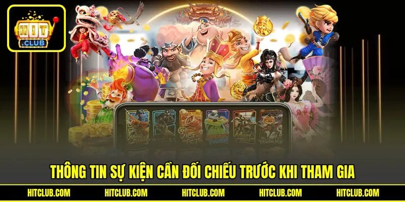 Thông tin sự kiện cần đối chiếu trước khi tham gia